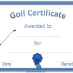Free Printable Golf Certificates | Customizable With Golf Gift Certificate Template