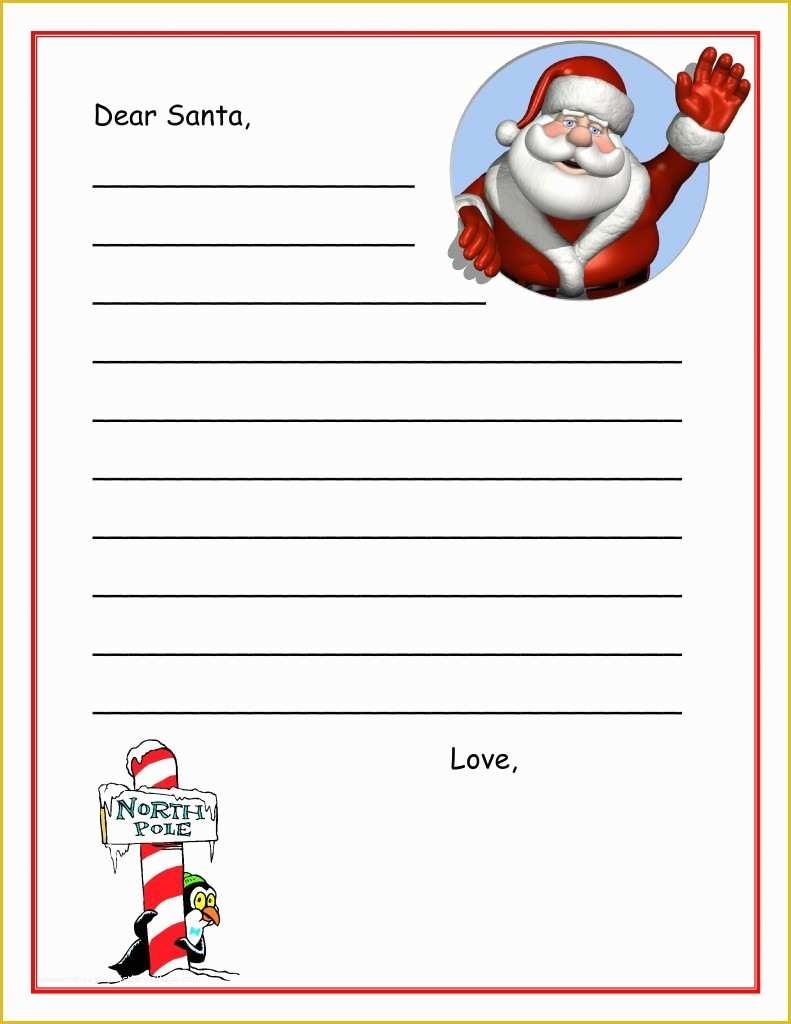 Free Printable Letter From Santa Word Template Of Letters From Santa Inside Santa Letter Template Word