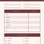 Free Printable Middle School Report Card Templates | Canva Inside Middle School Report Card Template