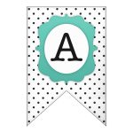 Free Printable Polka Dot Banner Set | The Cottage Market In Printable Letter Templates For Banners