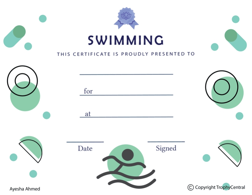 Free Printable Swimming Certificates - Printable Templates With Free Swimming Certificate Templates