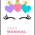 Free Printable Unicorn Valentine Cards – Paper Trail Design Throughout Valentine Card Template For Kids