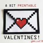 Free Printables: 8 Bit Envelope For Valentines Within Pixel Heart Pop Up Card Template