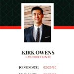 Free Professional Id Card Templates - Microsoft Word (Doc) | Template throughout Faculty Id Card Template