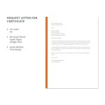 Free Request Letter For Certificate Template In Microsoft In Printable In Memo Template Word 2013