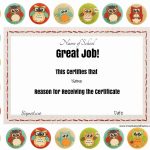 Free School Certificates & Awards Regarding Good Job Certificate Template