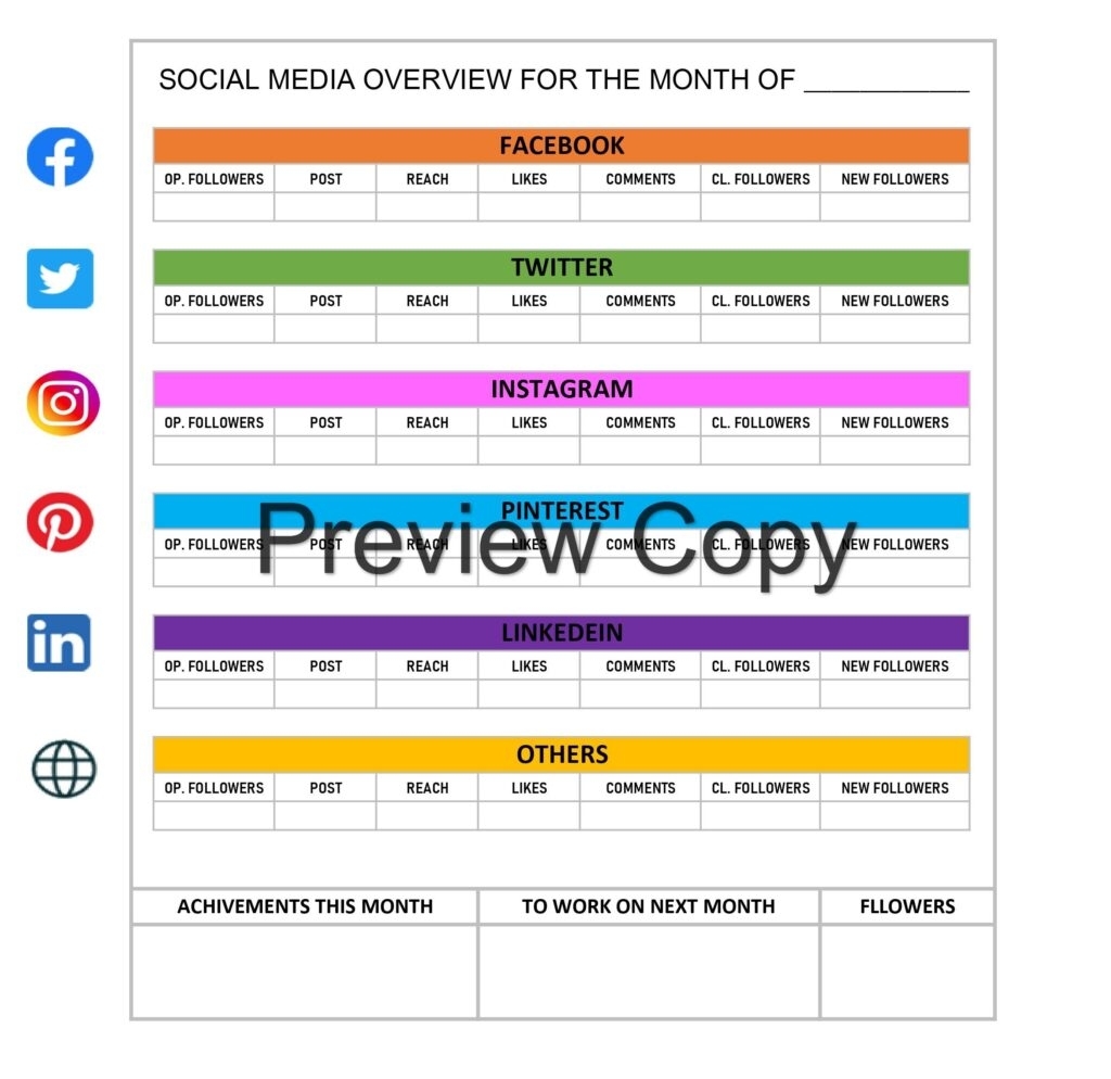 Free Social Media Reporting Editable Template – Loveumarketing For Social Media Report Template