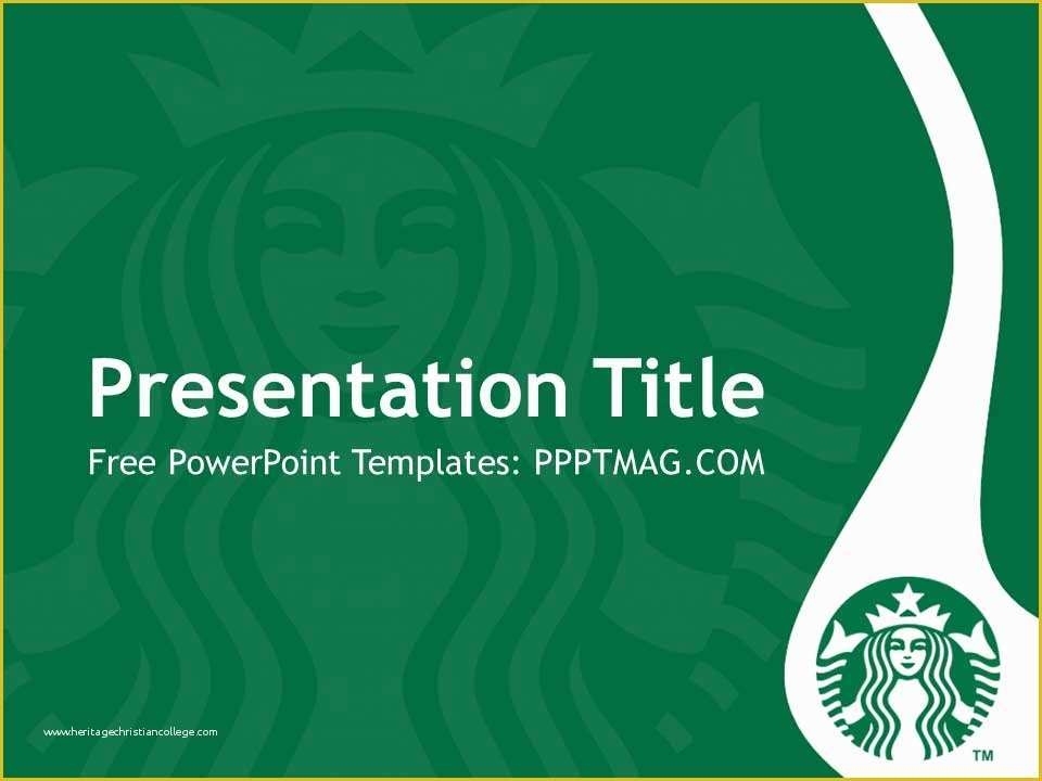 Free Starbucks Coffee Powerpoint Template Of Free Starbucks Powerpoint With Regard To Starbucks Powerpoint Template