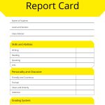 Free Student Report Card Template In Adobe Photoshop, Adobe Illustrator Inside High School Progress Report Template