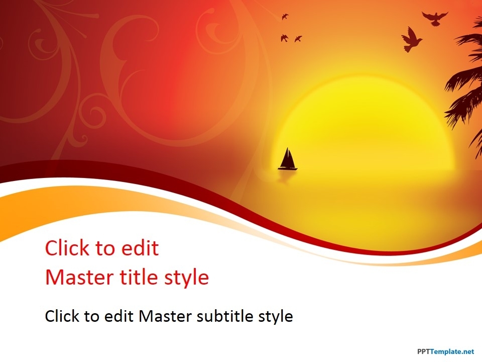 Free Sunset Ppt Template Throughout Powerpoint Sample Templates Free Download