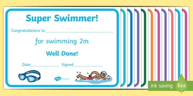 Free Swimming Certificate Templates For Word - Printable Templates intended for Swimming Certificate Templates Free