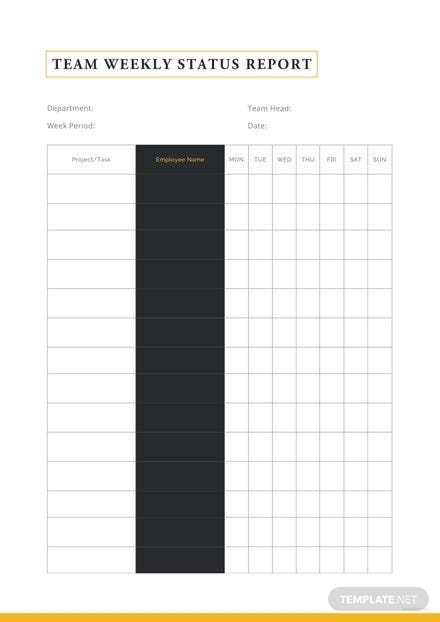 Free Team Weekly Status Report Template: Download 154+ Reports In Word With Team Progress Report Template