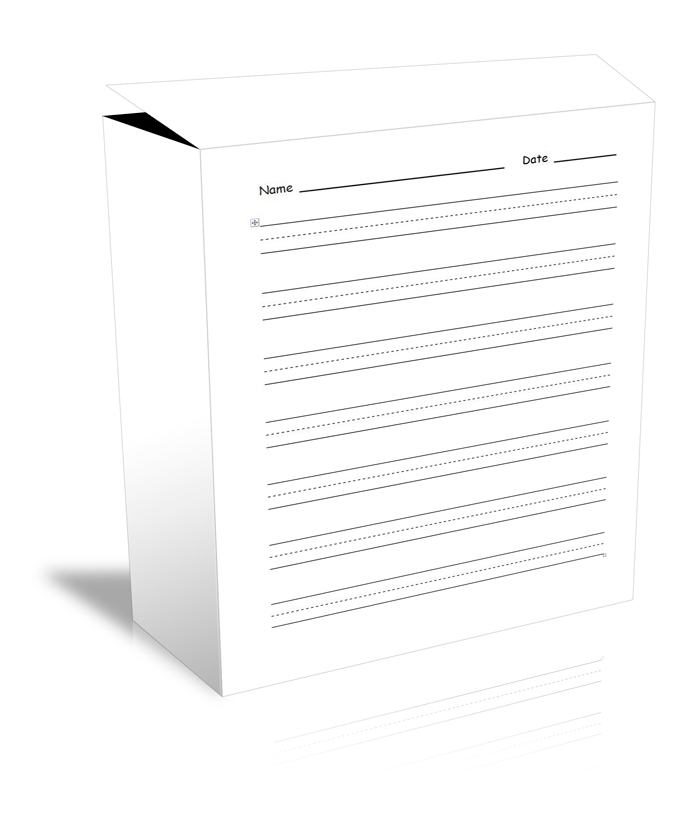 Free Themes Store: Handwriting Paper - Free Microsoft Word Template with Where Are Word Templates Stored