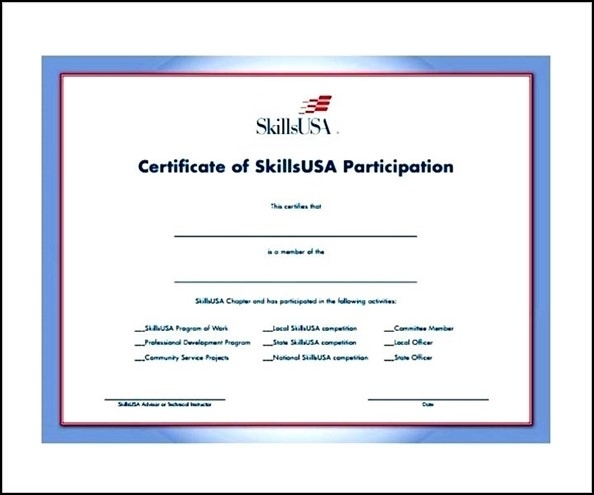 Free Training Participation Certificate Word Format – Sample Templates For Training Certificate Template Word Format