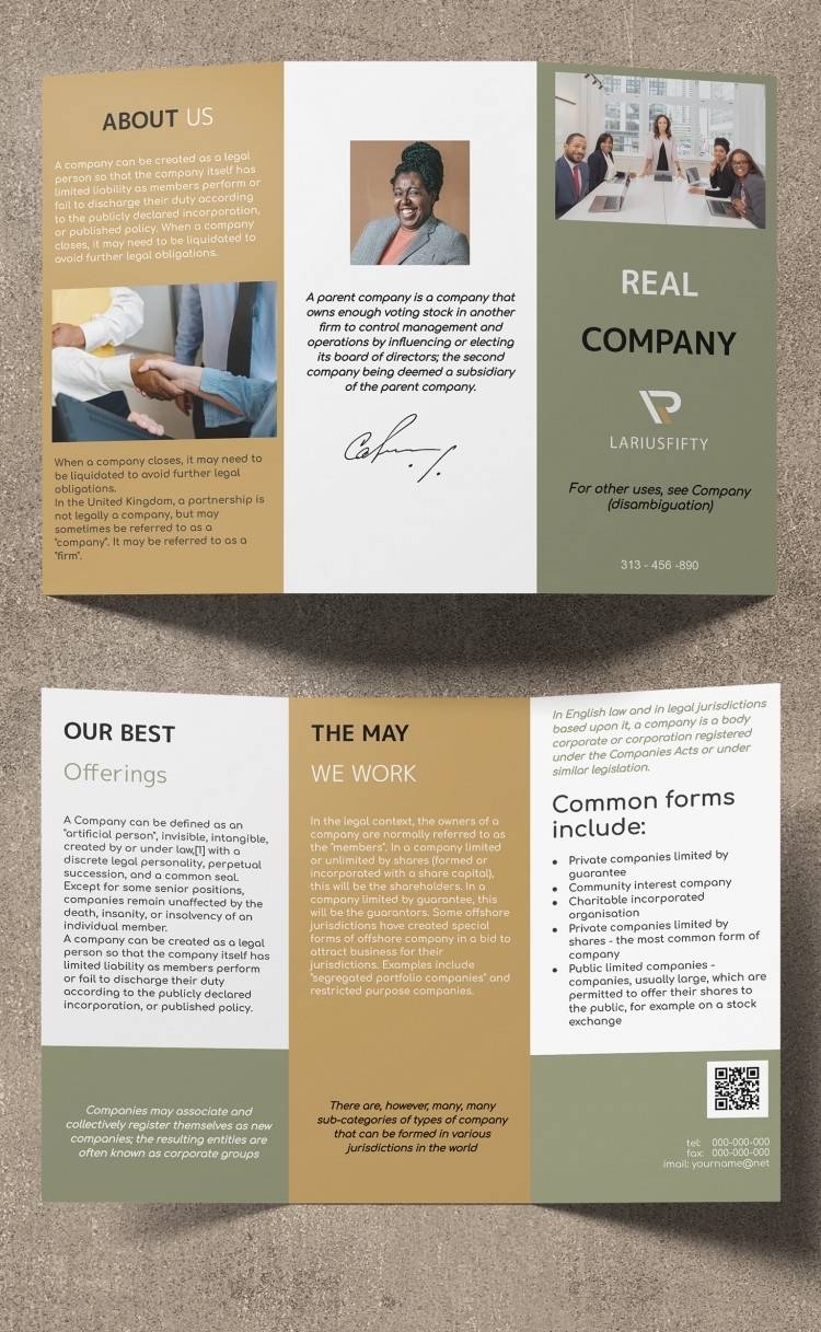 Free Tri Fold Company Brochure Template In Google Docs In Google Docs Templates Brochure