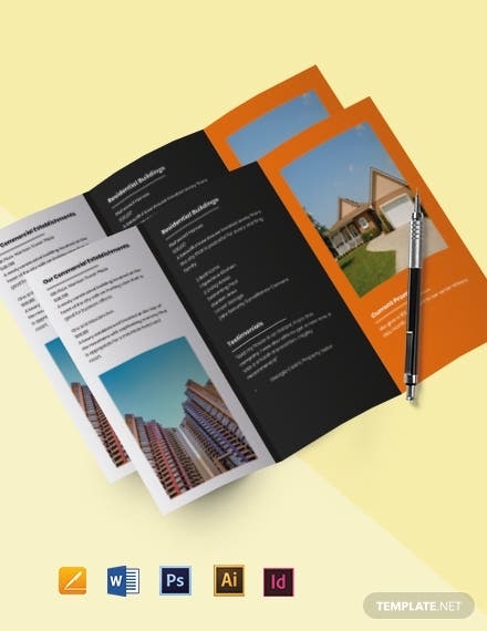 Free Tri Fold Real Estate And Property Sell Brochure Template Pertaining To Tri Fold Brochure Template Illustrator Free