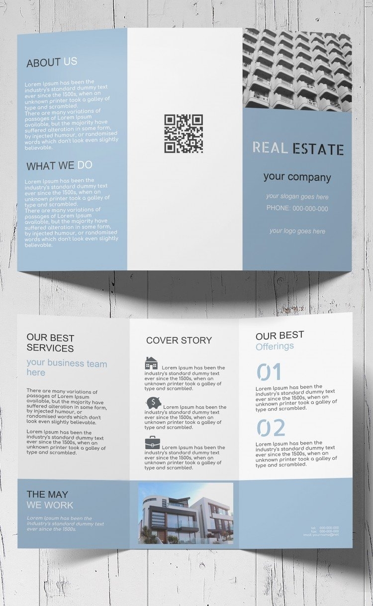 Free Tri Fold Real Estate Brochure Template In Google Docs With Brochure Templates For Google Docs