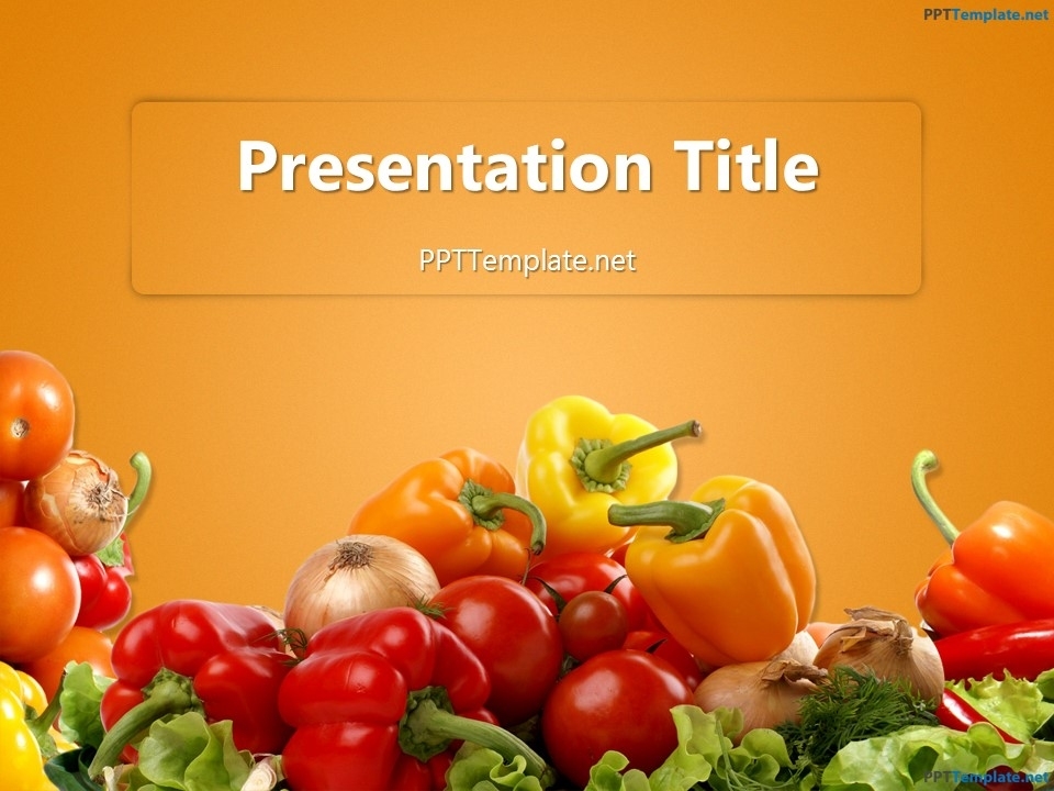 Free Various Vegetables Ppt Template In Sample Templates For Powerpoint Presentation