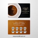 Free Vector | Cafe Loyalty Card Template For Loyalty Card Design Template