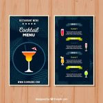 Free Vector | Cocktail Menu Template In Flat Design with Cocktail Menu Template Word Free
