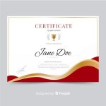 Free Vector | Elegant Certificate Template With Golden Shapes Throughout Elegant Certificate Templates Free