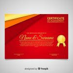 Free Vector | Elegant Certificate Template With Golden Style for Elegant Certificate Templates Free