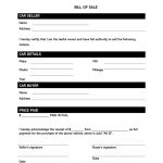 Free (Vehicle) Car Bill Of Sale Forms (Us States) – Word | Pdf Pertaining To Vehicle Bill Of Sale Template Word