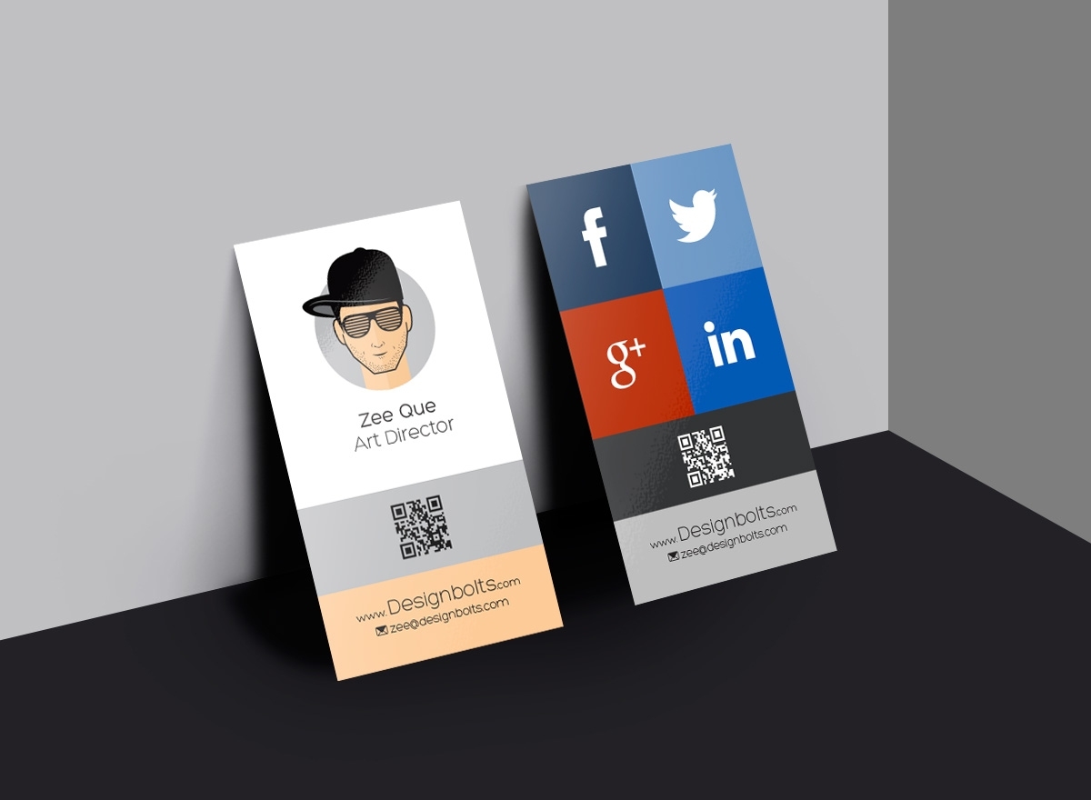 Free Vertical Business Card Design Template & Mock Up Psd File For Throughout Web Design Business Cards Templates