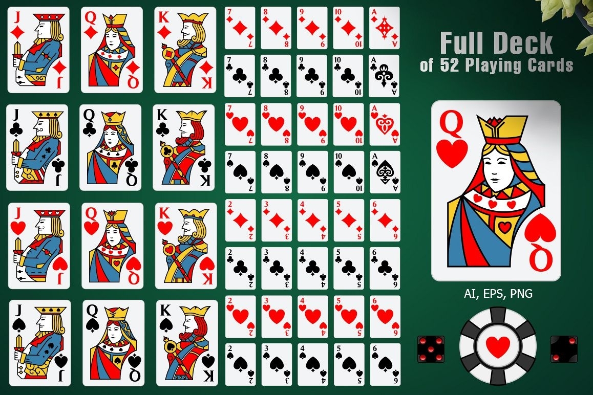 Full Deck Of 52 Playing Cards (3817) | Illustrations | Design Bundles Within Deck Of Cards Template