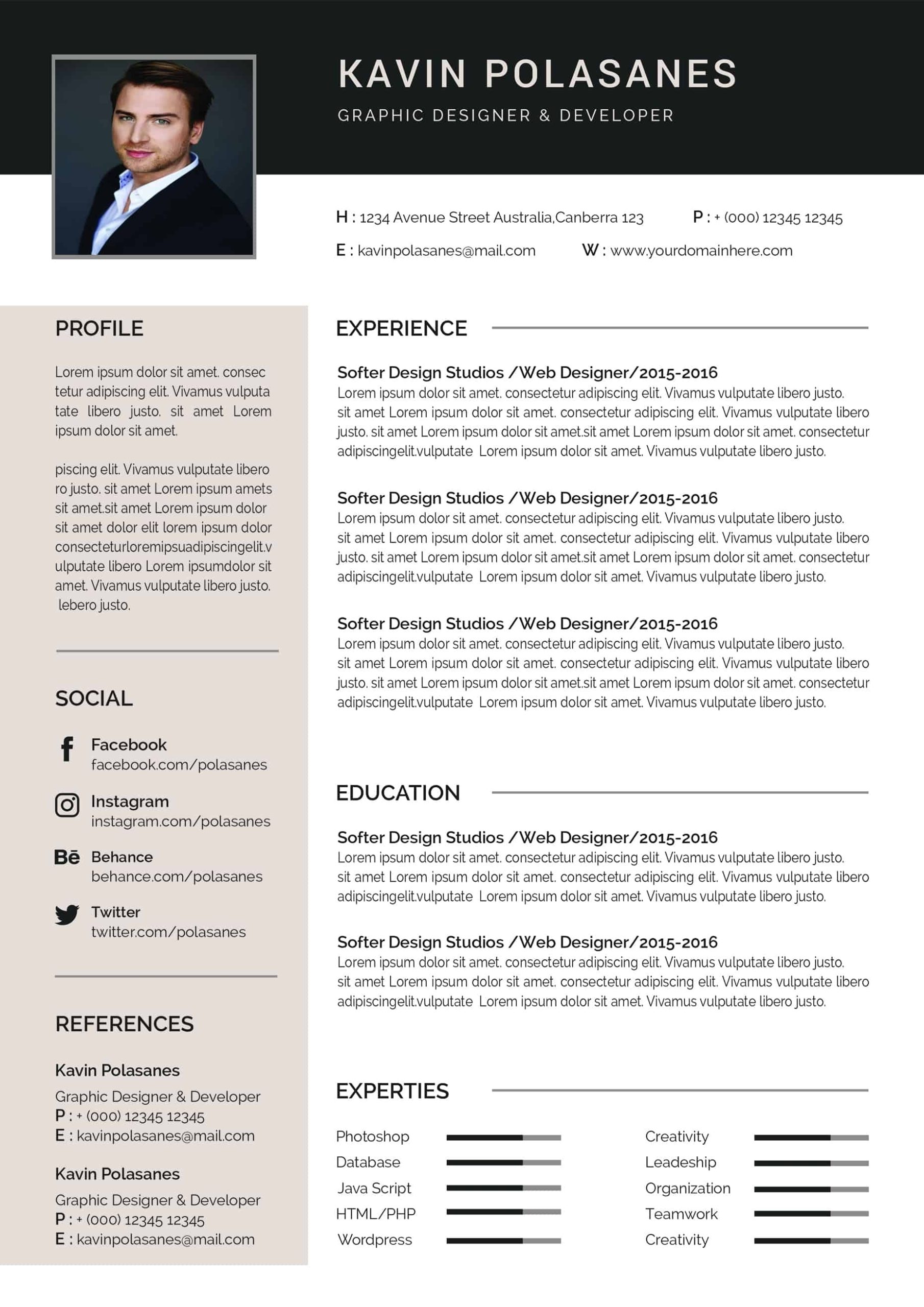 Functional Resume Template – Editable Downloadable Cv Word Throughout Microsoft Word Resume Template Free