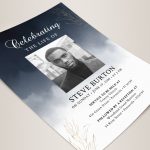 Funeral Announcement Card Template Funeral Invitation | Etsy Within Funeral Invitation Card Template