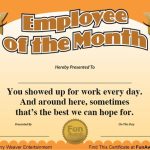 Funny Employee Awards™ – 101 Funny Awards For Employees, Work, Staff In Manager Of The Month Certificate Template