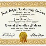 Ged General Education Diploma (High School Equivalency) Gold – Very With Regard To Ged Certificate Template