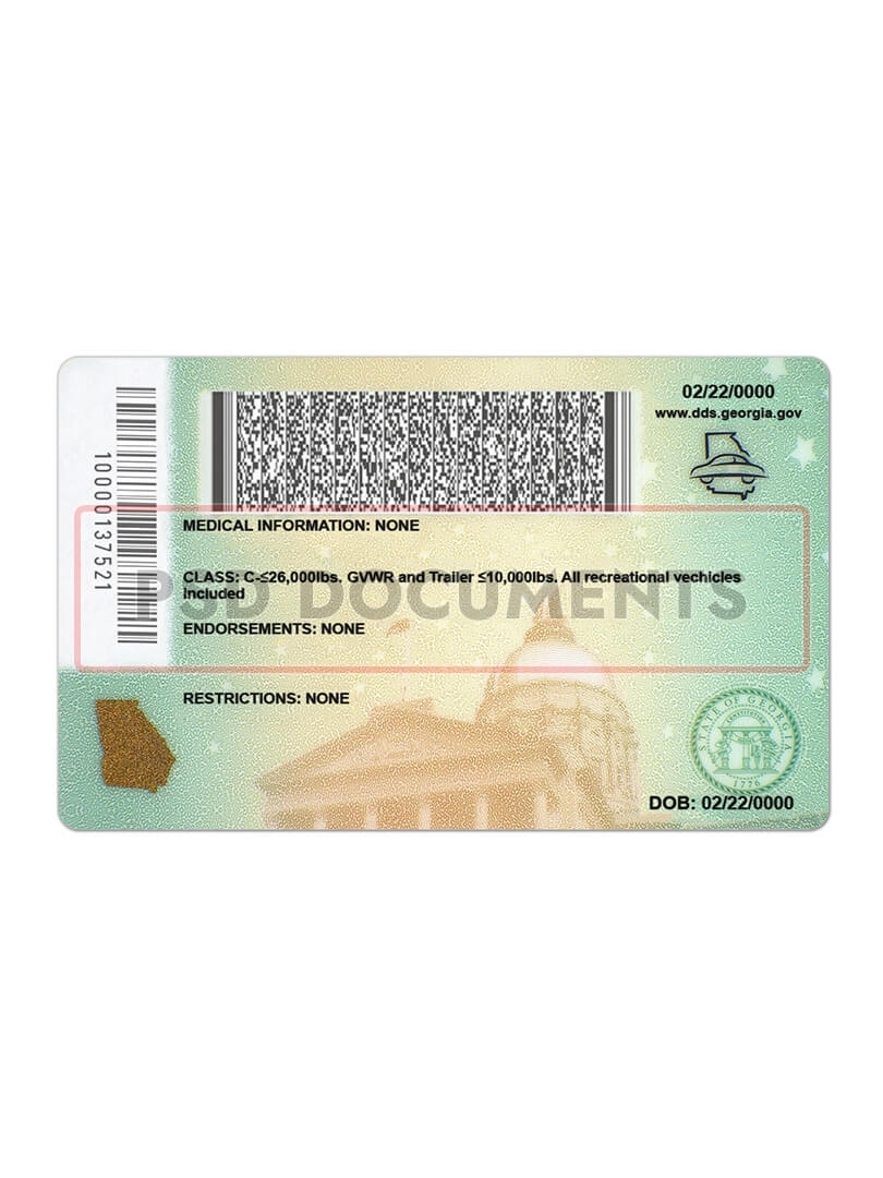 Georgia Driver'S License New Psd Template | Psd Documents Inside Georgia Id Card Template