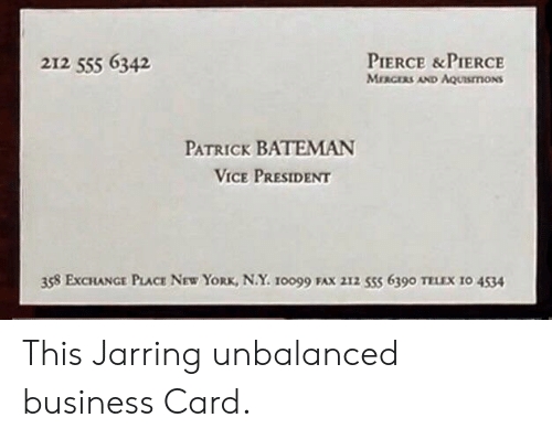 Get Here Patrick Bateman Business Card Font - Relationship Quotes pertaining to Paul Allen Business Card Template