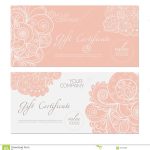 Gift Certificate Pink Stock Vector. Image Of Coupon, Abstract – 66137000 Pertaining To Elegant Gift Certificate Template