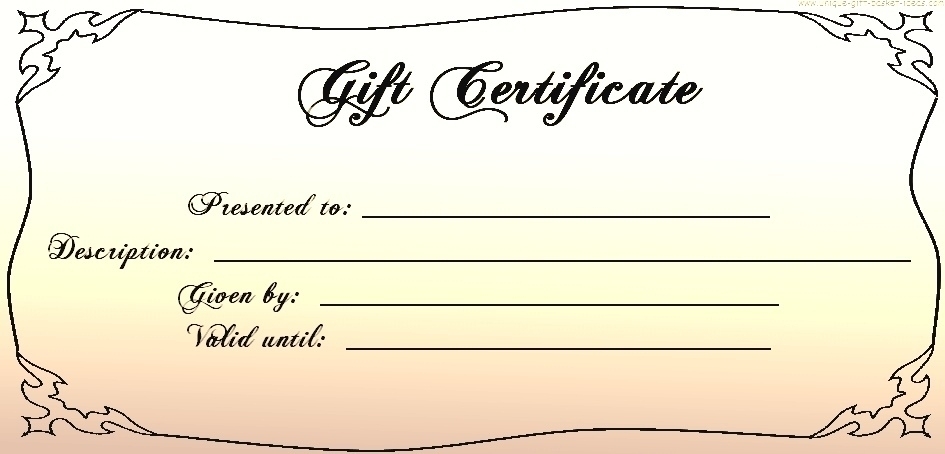 Gift Certificate Template Google Docs – Printable Receipt Template Pertaining To Present Certificate Templates