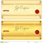 Gift Certificate, Voucher Template. Old Scroll, Pa Stock Vector throughout Scroll Certificate Templates