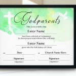 Godparents Certificate Template 11X8.5 Baptism Certificate – Etsy For Baby Christening Certificate Template