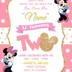 Gold Glitter Minnie Mouse Birthday Invitation Templates – Editable With Regard To Minnie Mouse Card Templates