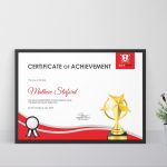 Golf Achievement Certificate Design Template In Psd, Word within Golf Certificate Template Free