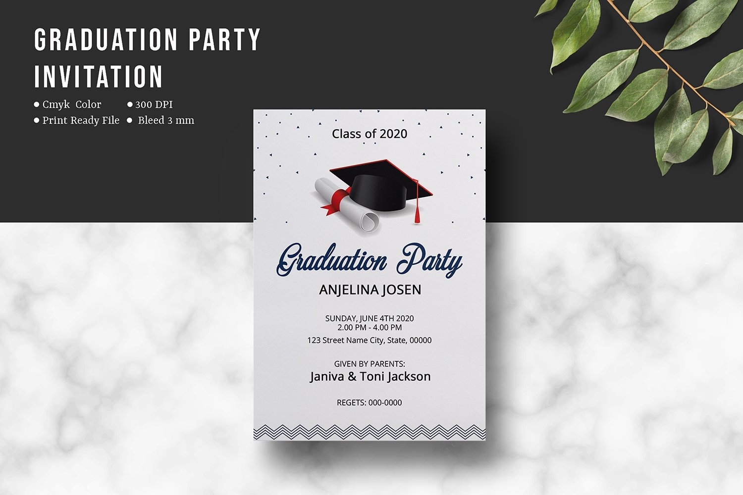 Graduation Party Invitation , Ms Word & Photoshop Template (540276 Pertaining To Graduation Party Invitation Templates Free Word