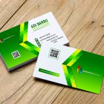 Green Abstract Business Card Free Psd Template – Graphicsfamily For Free Psd Visiting Card Templates Download