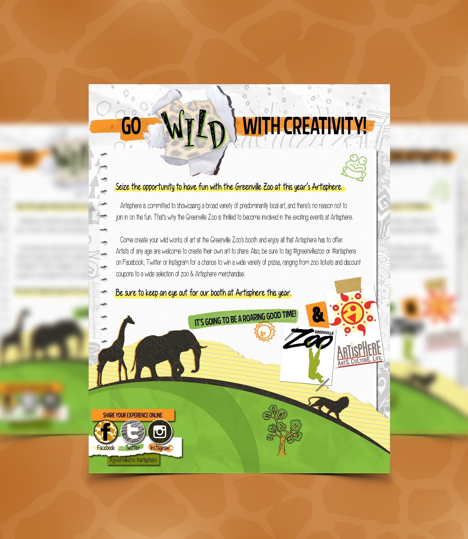 Greenville Zoo Brochure On Behance Within Zoo Brochure Template