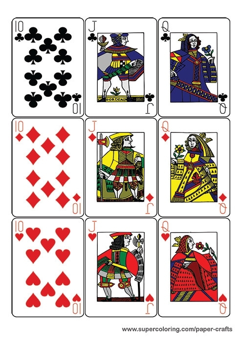 Guyenne Classic Deck Of Playing Cards Printable Template | Free intended for Deck Of Cards Template