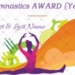 Gymnastic Award Certificate – White And Green Border – Gct Pertaining To Gymnastics Certificate Template