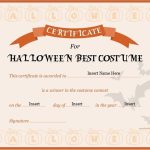 Halloween Best Costume Certificate Templates | Word & Excel Templates With Regard To Halloween Certificate Template