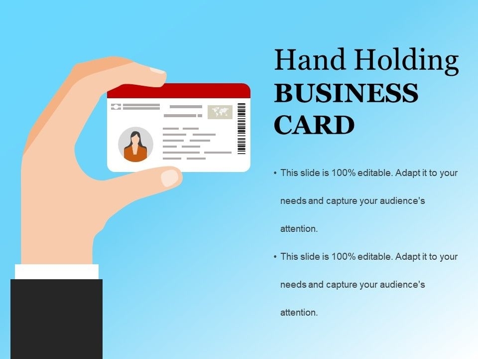 Hand Holding Business Card Example Ppt Presentation | Powerpoint for Business Card Template Powerpoint Free