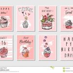 Hand Made Vector Abstract Textured Unusual Artistic Collage Happy with regard to Birthday Card Collage Template