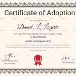 Happy Adoption Certificate Design Template In Psd, Word inside Pet Adoption Certificate Template